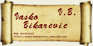 Vasko Bikarević vizit kartica